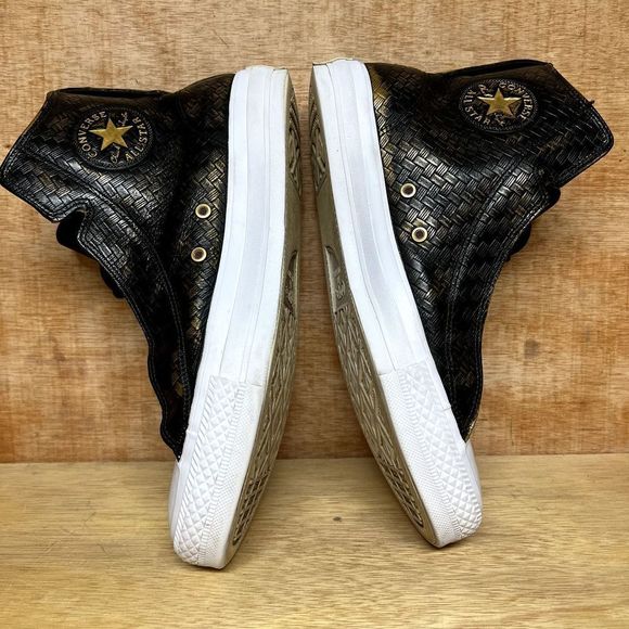 Converse All Star High Alpha M Dark Gold White Leather Shoes 153111C Men Size 9 - Picture 6 of 9